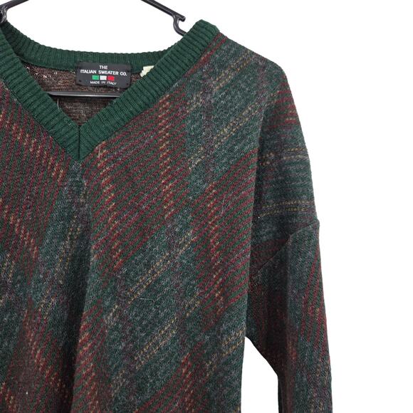 VTG THE ITALIAN SWEATER MEDIUM GRANDPA V-NECK LONG SLEEVE KNIT SWEATER - Picture 4 of 4